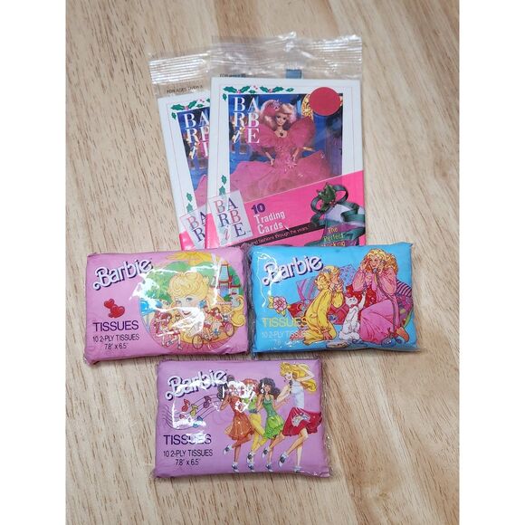 Barbie Lot 1990s Trading Cards 1988 Tissues - Picture 6 of 7